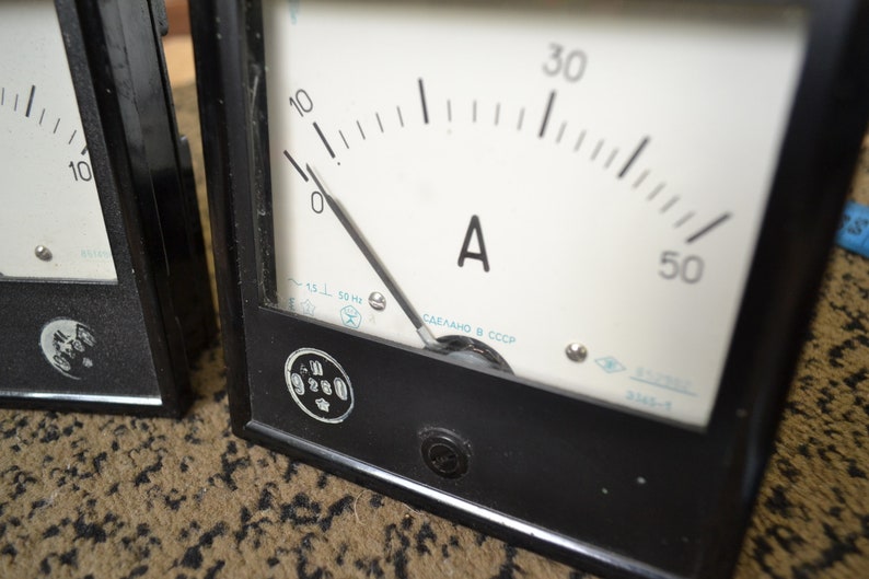 Vintage Ammeters Measuring Head Direct Current Ammeter Etsy