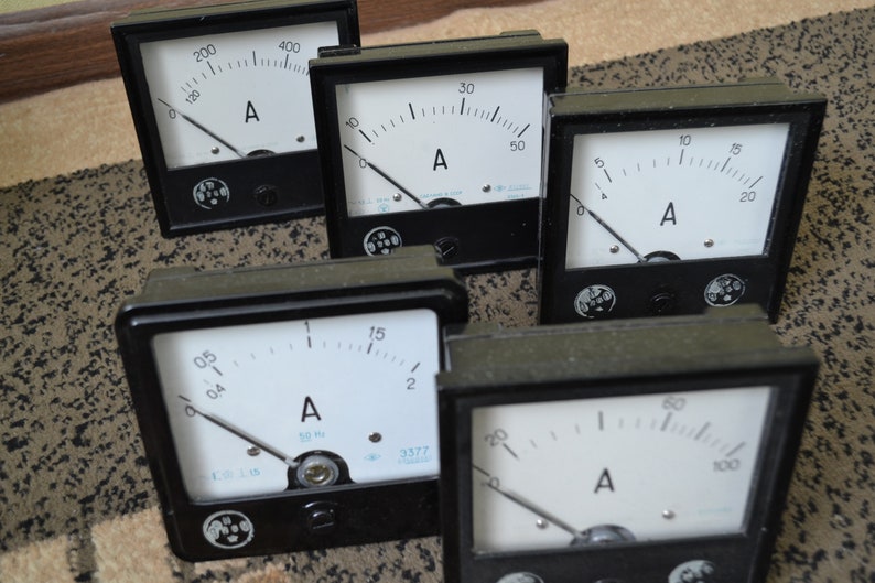 Vintage Ammeters Measuring Head Direct Current Ammeter Etsy