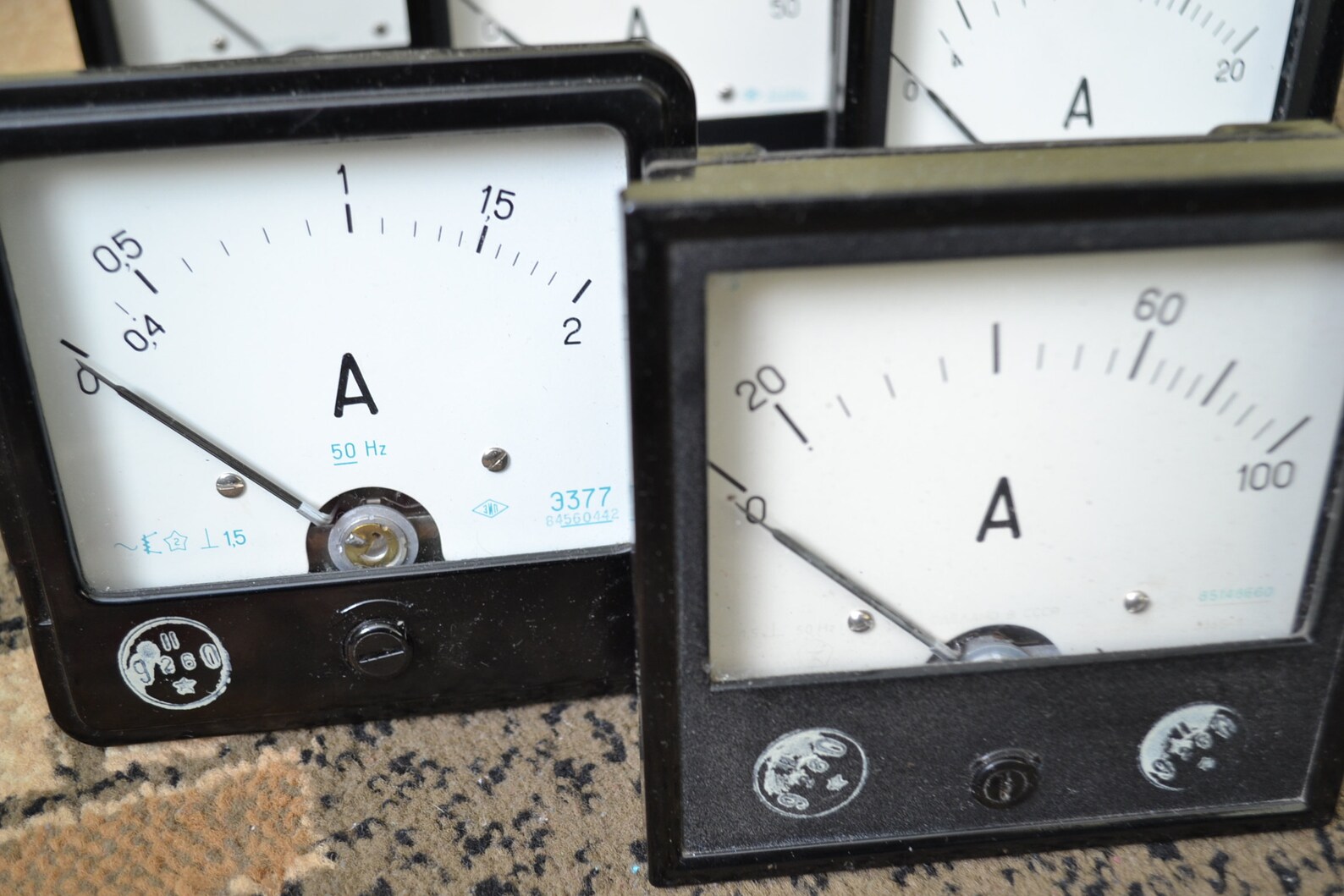 Vintage Ammeters Measuring Head Direct Current Ammeter Etsy