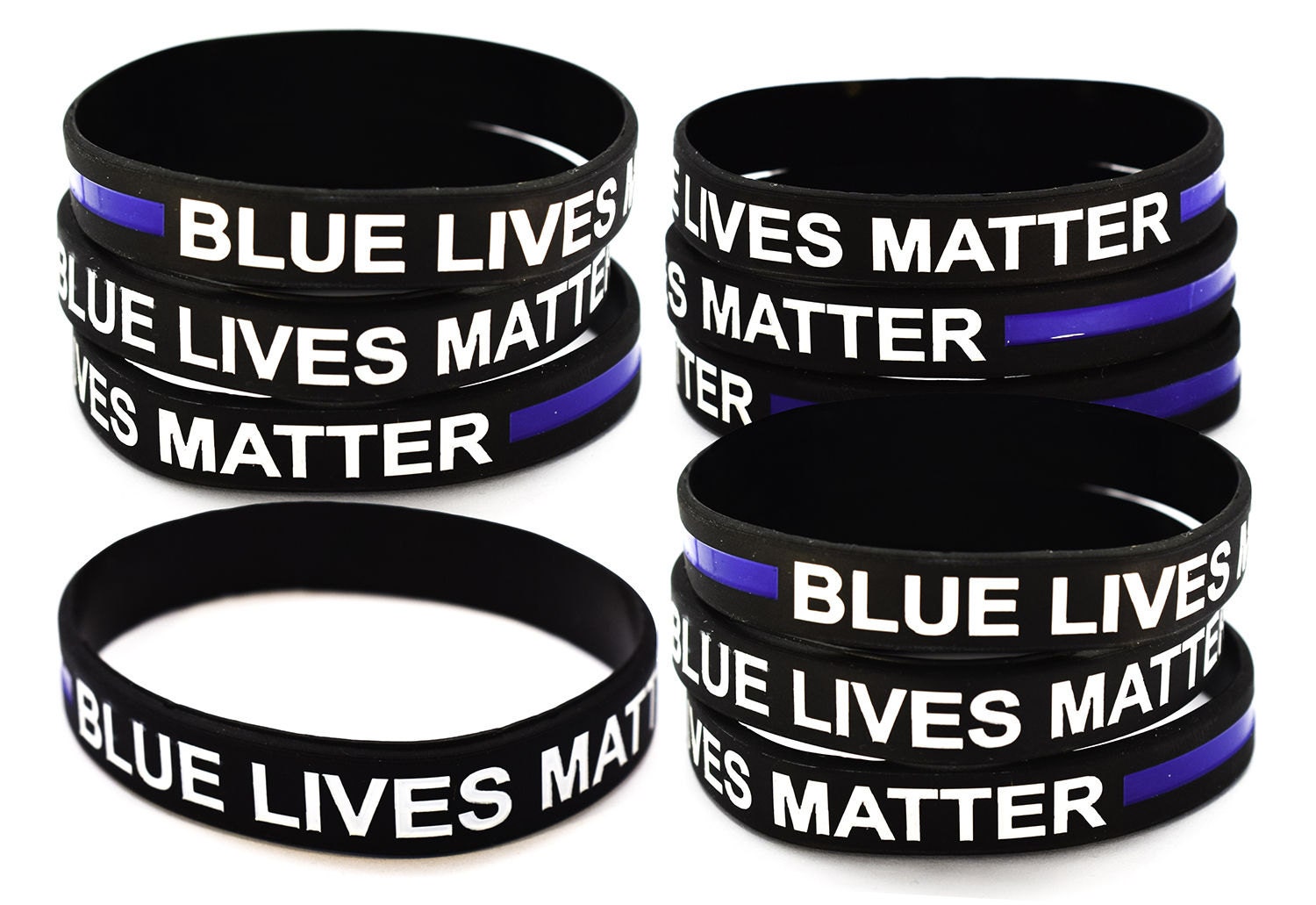 Bracciale In Paracord E Acciaio "Punisher Flames" Con Bandiera Thin Blue Line - Regalo Forze Dell'Ordine - Foto 5