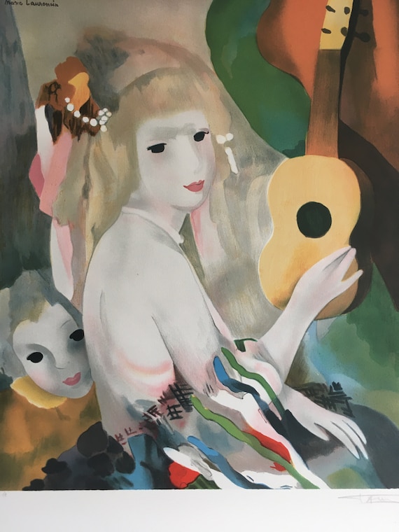 La guitare de Marie Laurencin, Français femme artiste - Etsy