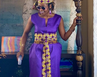 Kaftan, Kaftan Dress Women's Purple Outfit For Summer Dress  XS-Plus Sizes