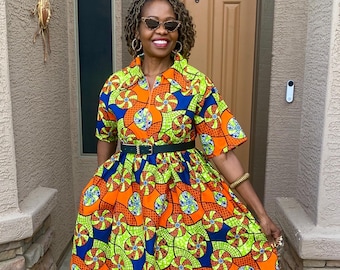 African Dress For Women- Plus Size Available, Sue Dress