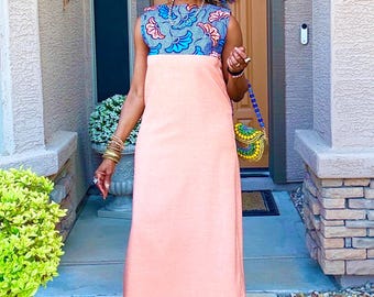 Yelu Women’s  Dress African Maxi Dress For Women African Print Dress For Summer XS- Plus Sizes