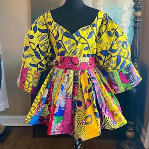Kami Women's Top - African Top For Women, Summer Colorful Blouse, XS-Plus Sizes
