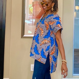 Imana African Print Top XS-Plus Sizes