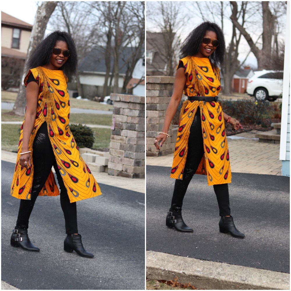 ankara sleeveless jacket