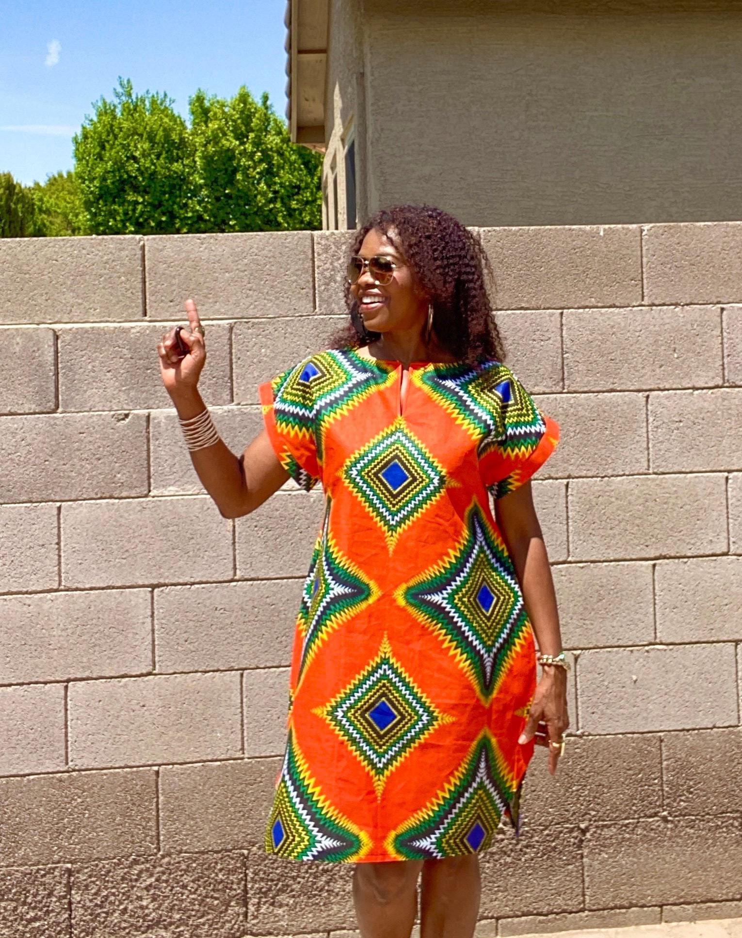 Mua Women's Dress, African Print Dress, Ankara Dress With Side Slits, Sizes  Xs-plus Sizes - Etsy