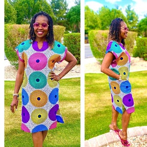 Mali Women Dresses With Pockets Loose Ankara Clothing African Dress African Print Dress Wax Print XS-Plus Size