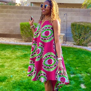 Sukienka Sally African Print XS - Rozmiary Plus