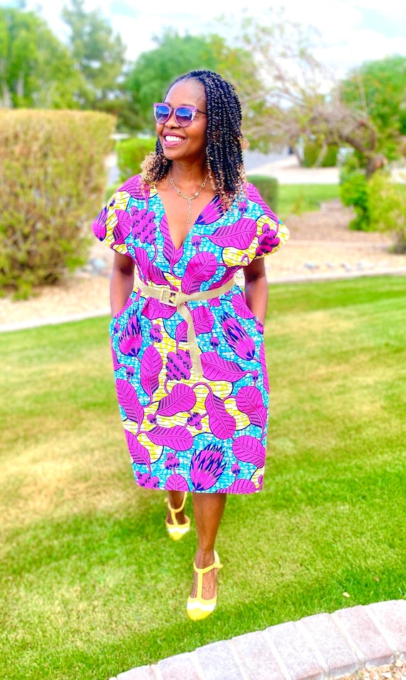 african print midi dress Ankara Erebi Midi Summer Dress