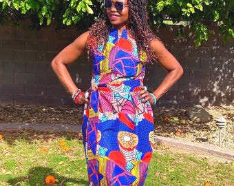Ankara Cotton Dress African Print Fashion, XS - Plus Sizes