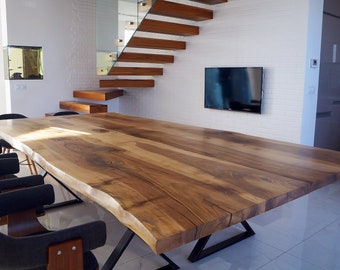Solid Walnut Hardwood Extension Dining Table 40” X 63