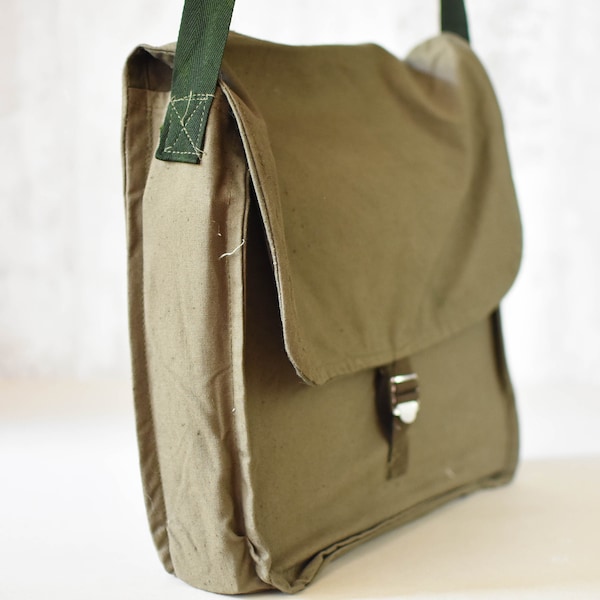 Nie benutzt==Vintage seltener Militär Rucksack //Militärtasche//Umhängetasche/Schultasche//Unisex Tasche/Pfadfinderrucksack/Vintage Tasche aus Canvas
