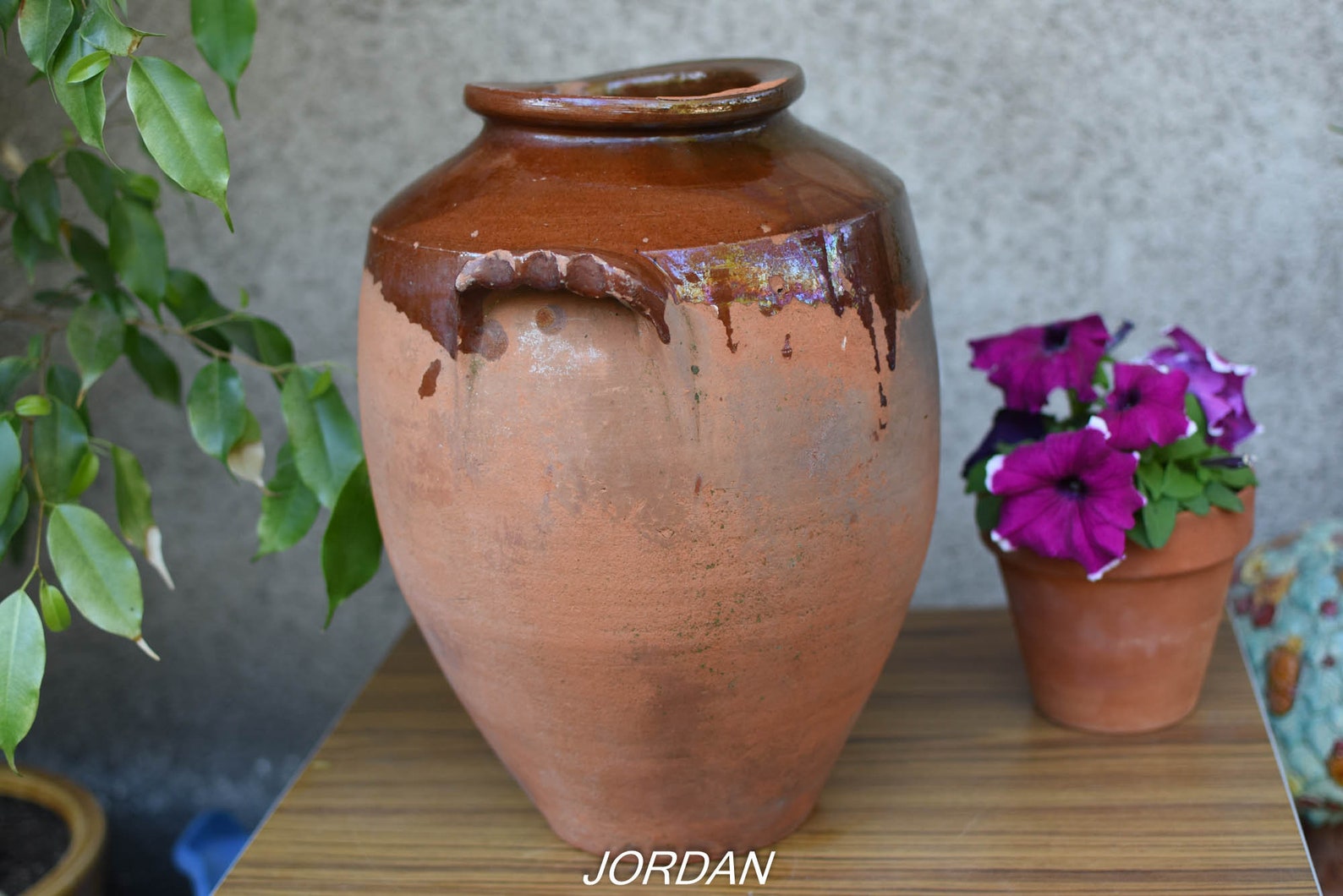 Rare Vintage Large Clay Pot/large Elegant Pot/primitive Clay Pot/hand ...