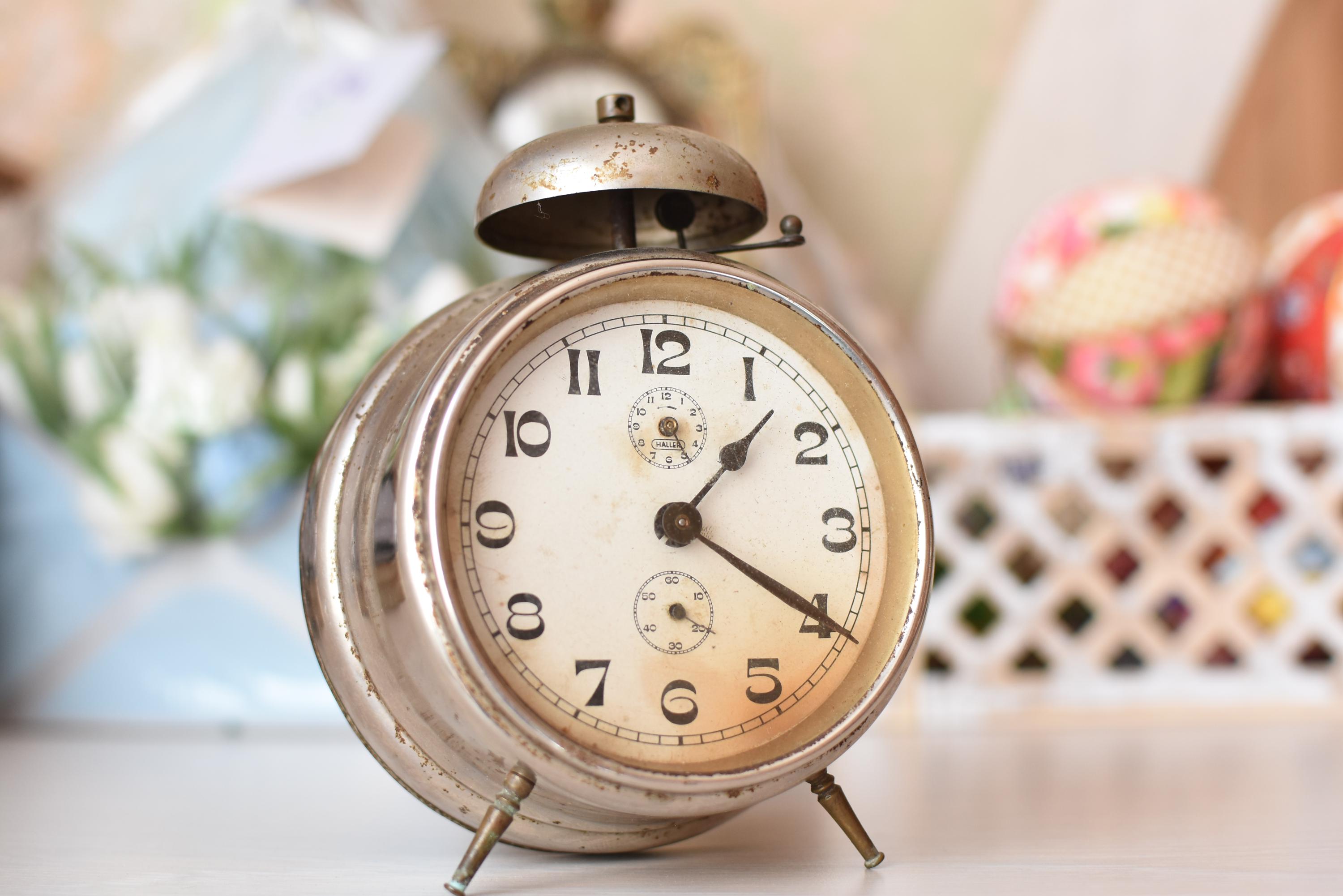 Rare Antique Vintage German Wind-up Alarm Clock//working
