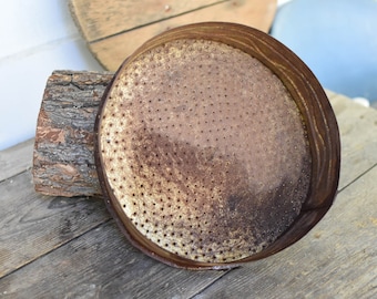 Vintage Sieve//Antique Primitive Flour Sieve//Vintage Kitchen Utensil//Kitchenware//Unique Country Style//Rustic home decor//Flour Farm Tool