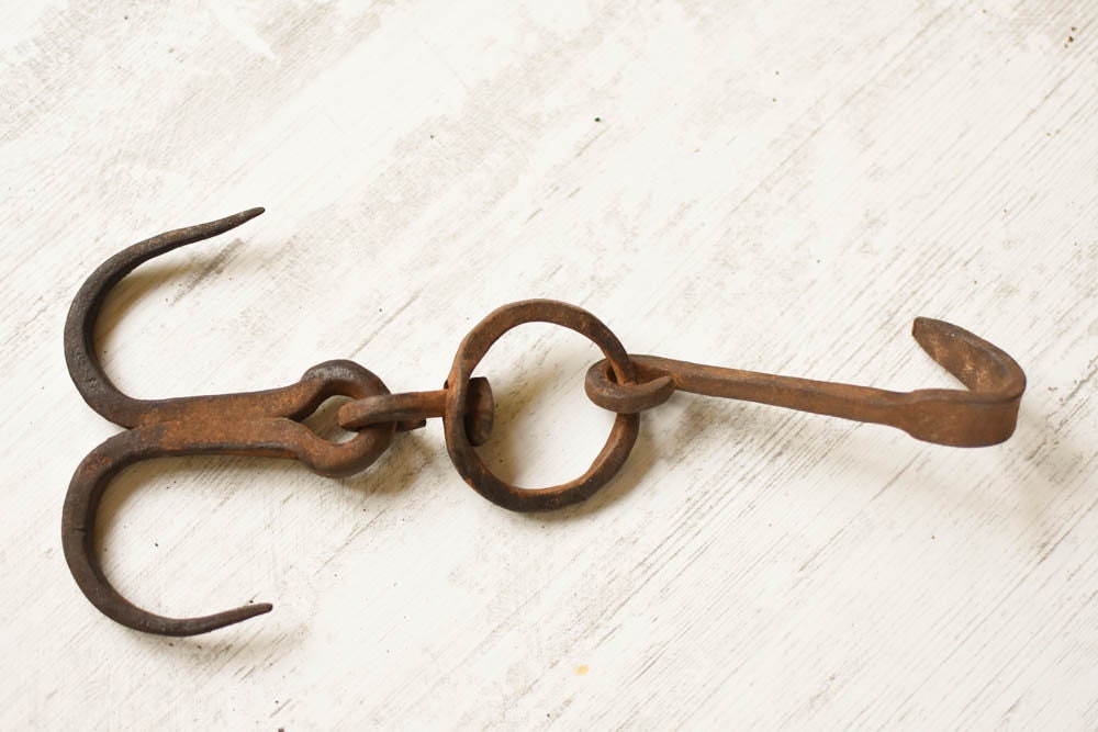 Antique Butcher Hooks Old Meat Hooks Primitive Etsy