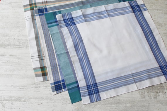 NEVER USED=Vintage Set of 4 New Men's Handkerchie… - image 3