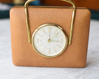 ヴィンテージ Swiza クォーツ目覚まし時計 – 真鍮製デスククロック