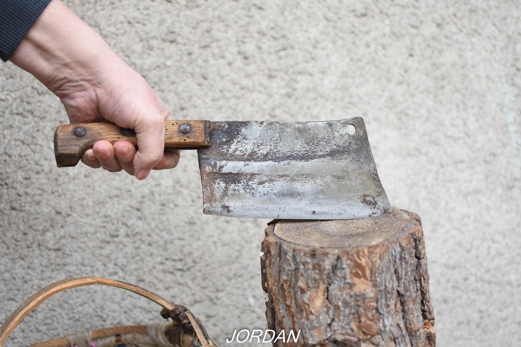 hand forged meat cleaver