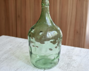 ヴィレサ - グリーンガラスのデミジョンボトル - 1950年代 - Etsy 日本