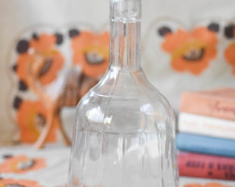 Decantador de whisky de cristal vintage // Jarra vintage // Botella de cristal para bar de hombre // Botella grande de cristal // Decantador de licor // Jarra de vino // Jarra para cueva de hombre