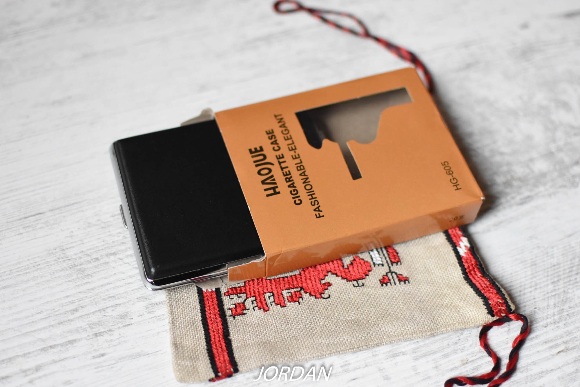 haojue cigarette case Never Used=vintage Metal and Black Leather Cigarette Case//tobacco  Cigarette Case/smoking Accessory/old Cigarette Box/cigarette Box Holder//