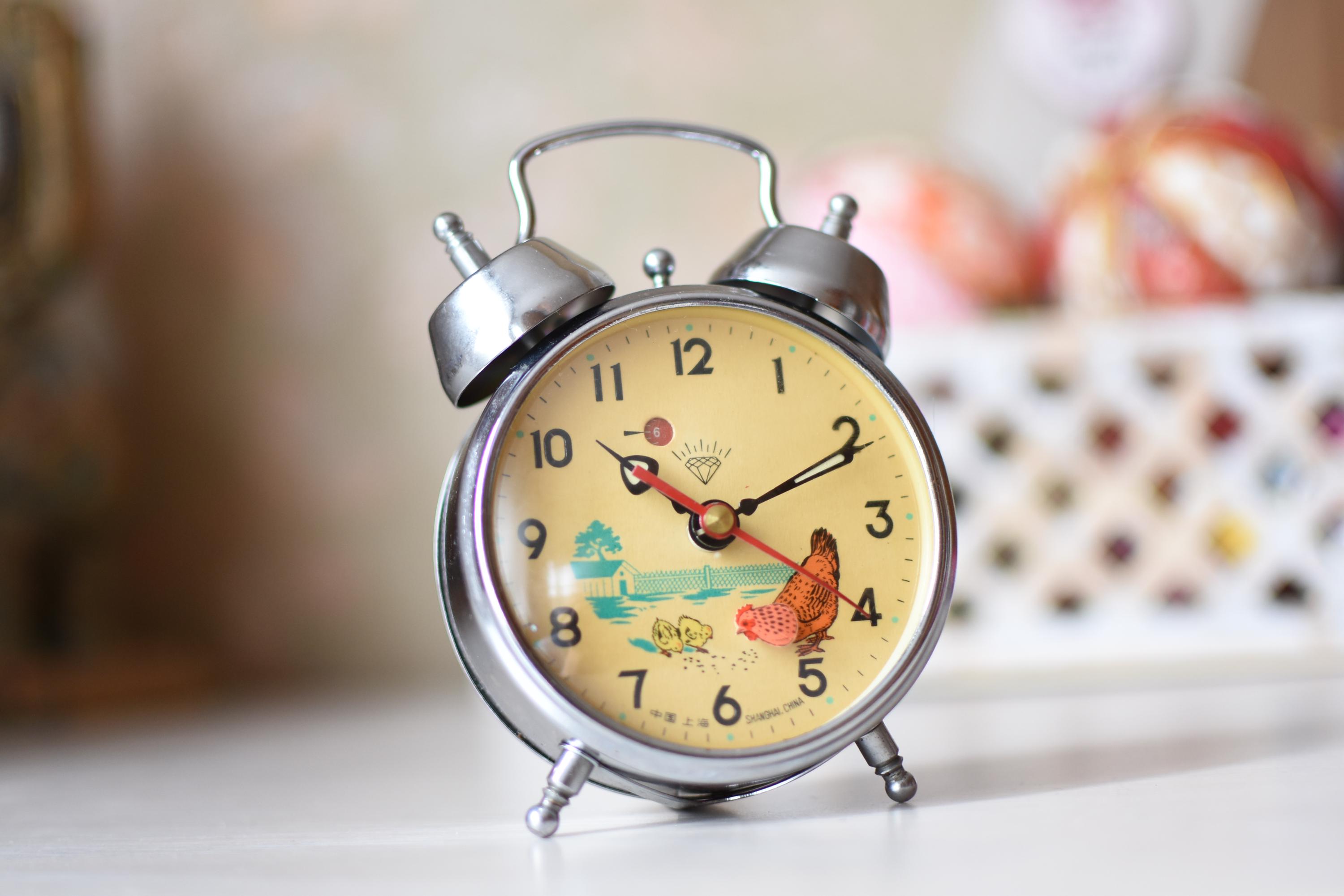 Vintage Mechan Animated Alarm Clock//chinese Alarm Clock 80s
