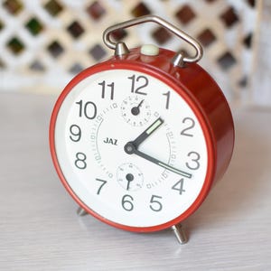Working beautiful antique French alarm clock Jaz/Working Desk alarm clock/Vintage table clock/Old alarm clock/made in France/very rare model