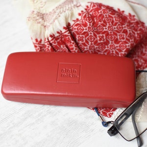 Vintage Eyeglass Case//Eye Glasses Carrying Case//Made in Italy//Vintage Hard Shell Eyeglasses Case//Retro Glasses Holder