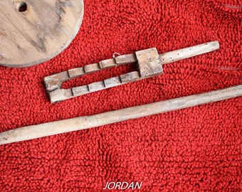 Vintage Werkzeug zum Nassfilzen aus Holz // Antikes Mangelbrett und Rundstab aus Holz geschnitzt // Waschbretter Antik Bügelbrett // rustikale Dekoration
