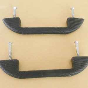 Vintage set of 2 Handle vintage//antique PVC  drawer Pull//Dark PVC material//cabinet hardware//Handle Kitchen
