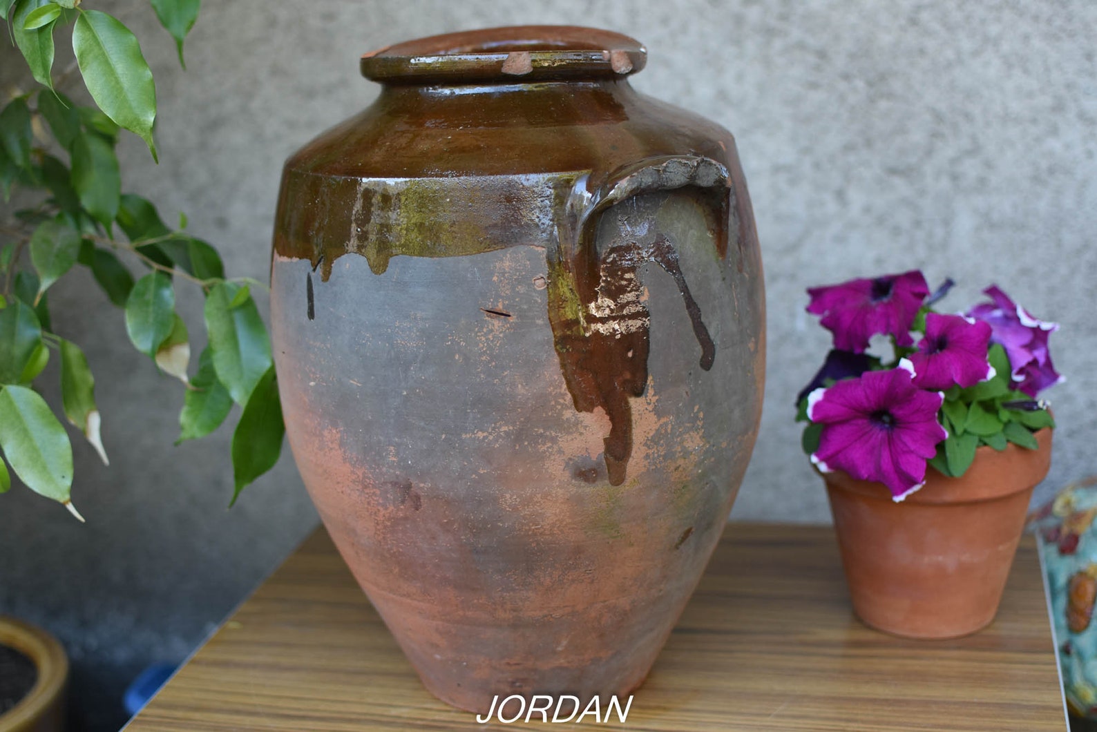 Rare Vintage Large Clay Pot/large Elegant Pot/primitive Clay Pot/hand ...