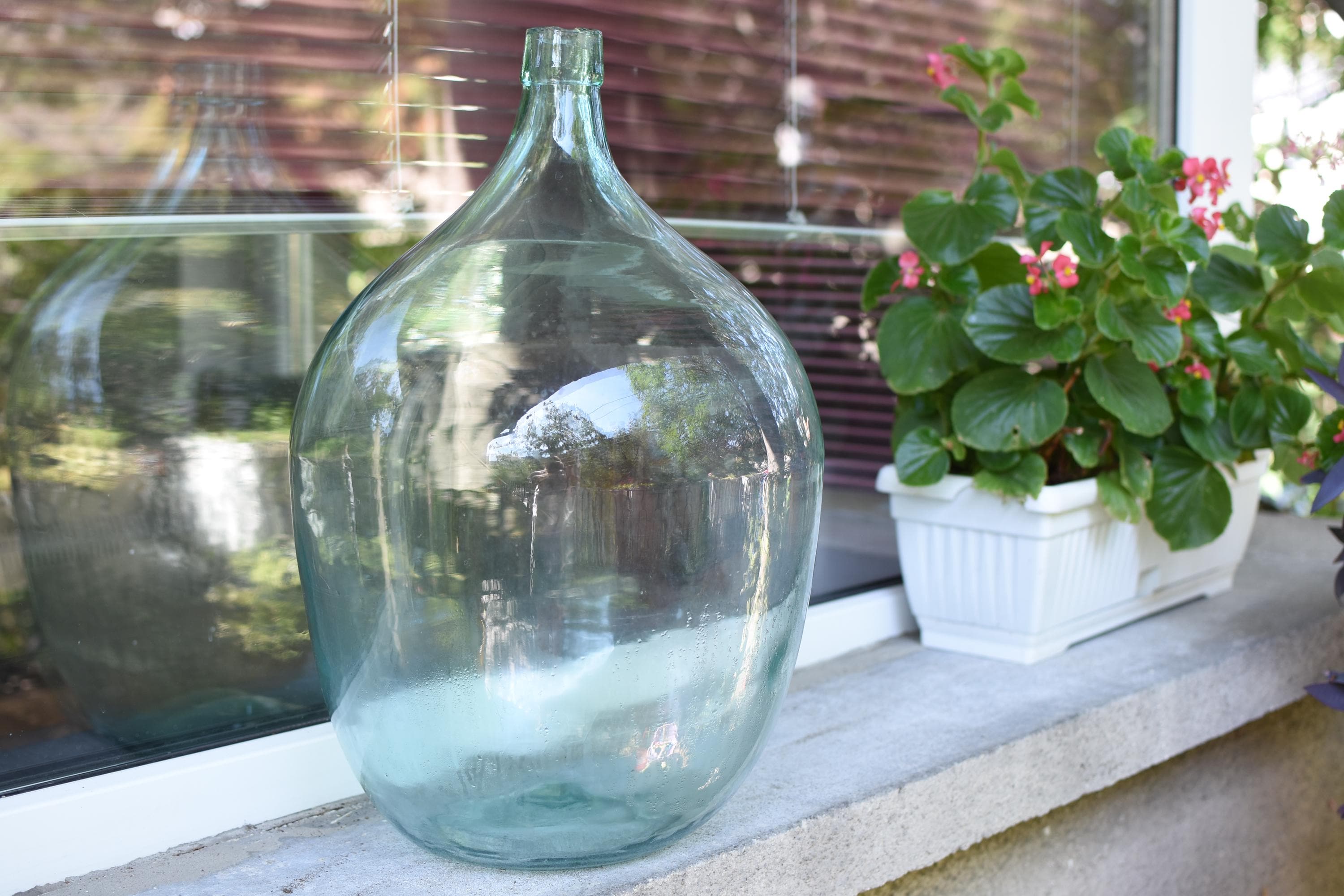 Blue Demijohn Bottle - Etsy Canada