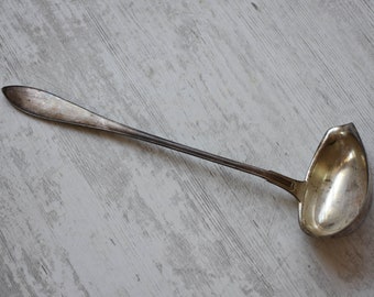 Cuchara antigua grande plateada de la década de 1900 // Cuchara plateada hecha en Inglaterra // Cuchara vintage grande plateada para servir