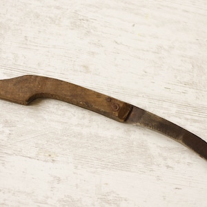 Navaja plegable antigua de gran tamaño // Navaja de poda primitiva antigua, herramienta agrícola // Cuchillo de bushcraft // Navaja de jardinero antigua // Herramienta agrícola