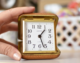 Vintage Deluxe Foldable Travel Alarm Clock Made in Germany 2