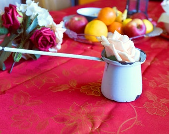 Cafetière turque émaillée vintage/cafetière de camping/cuisine de ferme antique/articles émaillés de campagne/décor de cuisine rustique//antiquités de cuisine