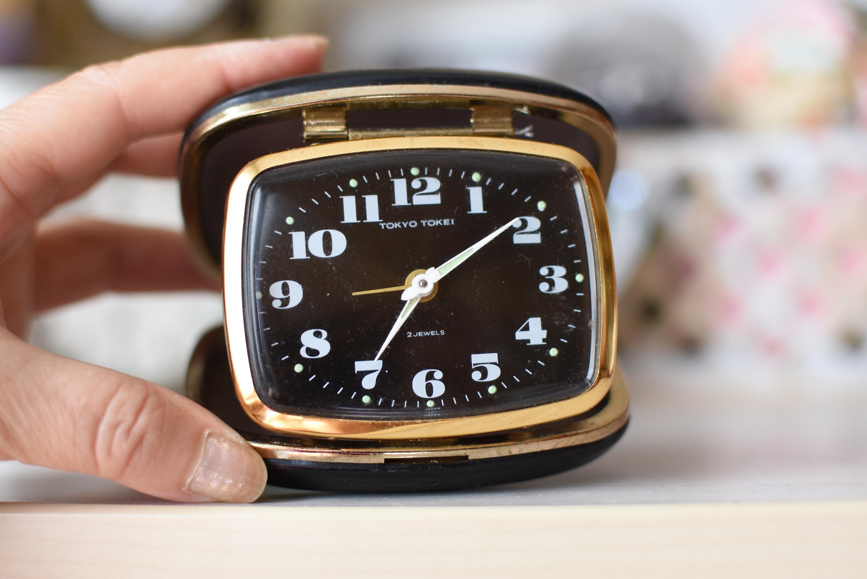 Vintage 1970,s Travel Alarm Working Japan Clock//alarm Clock