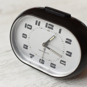 Vintage Large Mechanical Alarm Clock//Poland Alarm Clock 60s//Working Poland clock//Vintage table clock//Old alarm clock//Working clock