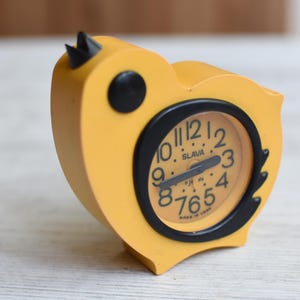 Rare Vintage Desk Soviet working Clock/Bedroom Clock//Mechanical working clock/Yellow Chicken Alarm Clock/Alarm Clock/Mechanical Clock SLAVA