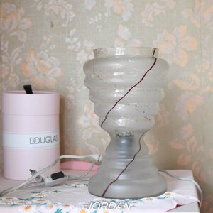 Vintage Desk Lamp//Glass lamp//Nightlight lamp//Bedroom Lamp//Vintage Lighting//Table  Glass Lamp// Office lamp//Home Lighting decor
