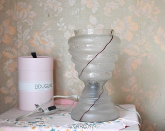 Vintage Schreibtischlampe//Glaslampe//Nachtlichtlampe//Schlafzimmerlampe//Vintage Beleuchtung//Tischlampe//Glaslampe// Bürolampe//Hauslampe
