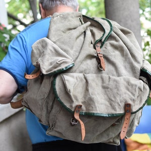 Grote vintage canvas jachtrugzak/campingrugzak/bushcraft-rugzak/grote canvas rugzak/reisrugzak//reisrugzak