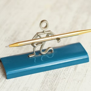 Vintage school desk// Luxury Pen holder organiser//metal Pen holder//Office & School Supplies//gift idea-boyfriend gift