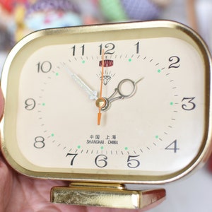 Rare Vintage Large Mechanical Alarm Clock//Chinese Alarm Clock 70s//Working alarm clock//Vintage table clock//Old alarm clock//Working clock