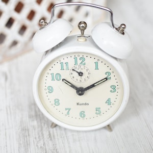 Vintage Large Alarm working clock//Old Germany alarm clock//made in Germany un 1970s./made Germany/Rundo desk clock
