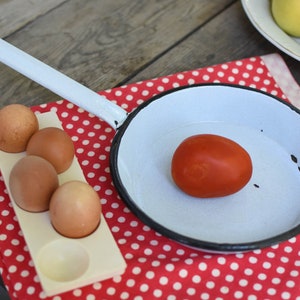 Vintage Enamel frying pan//Retro egg pan//Kitchen enamel pan//Fry skillet pan//Vintage Enamelware//Vintage kitchenware enamel skillet pan