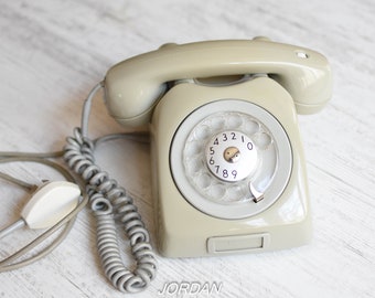 Vintage 1980s Telefon mit Wählscheibe von Eriksson LM voll funktionsfähig/Retro Telefon/Vintage Tischtelefon//Home Deco/Klassisches Telefon von '80
